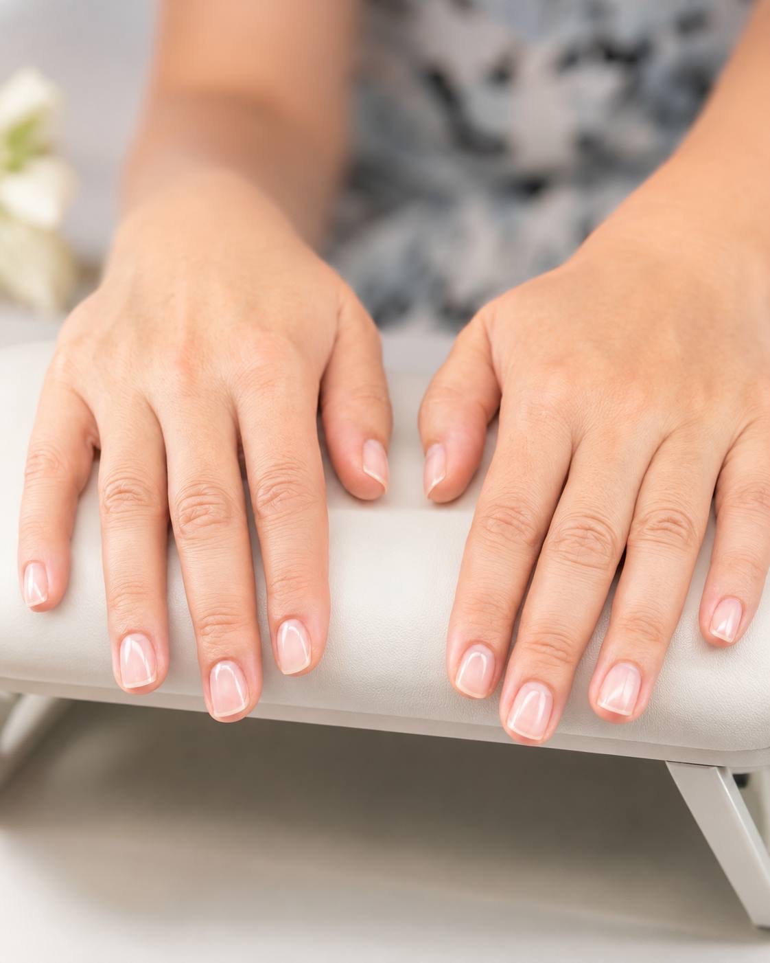 Natural manicure result at MK Beauty Amsterdam